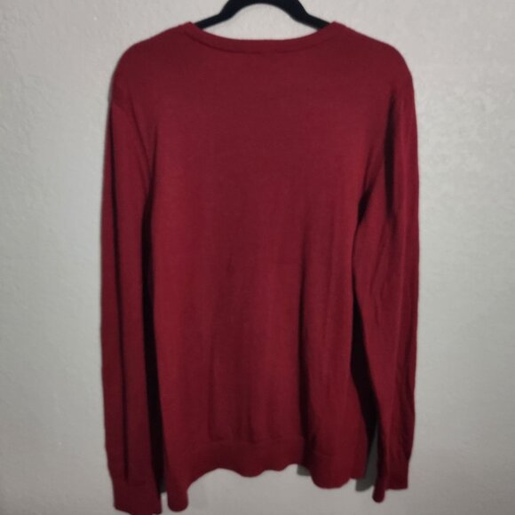 Express Sweater Mens XL Red Merino Wool Blend Crewneck - Picture 6 of 16